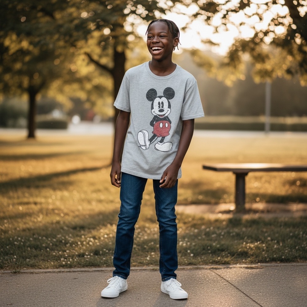 Disney Heathered Grey Mickey Mouse T-shirt